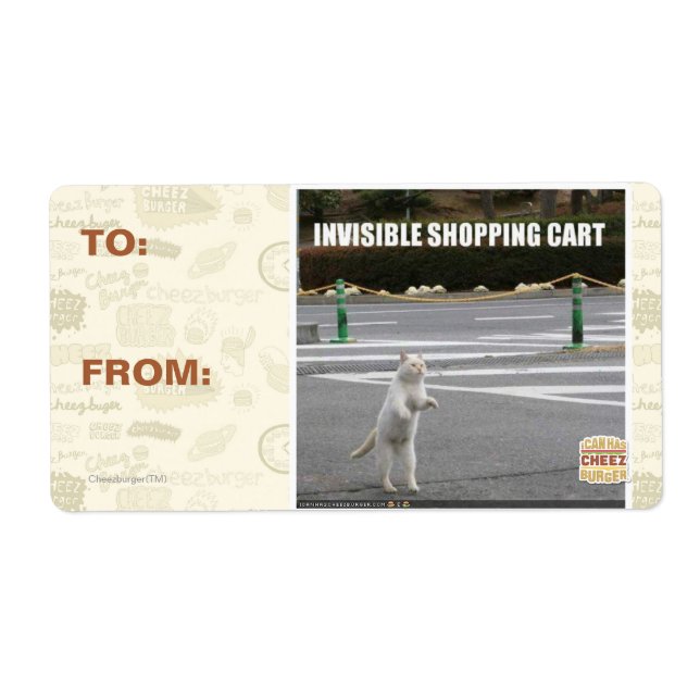 INVISIBLE SHOPPING CART LABEL (Front)