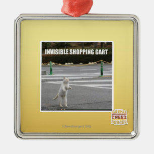 INVISIBLE SHOPPING CART METAL ORNAMENT