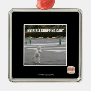 INVISIBLE SHOPPING CART METAL ORNAMENT