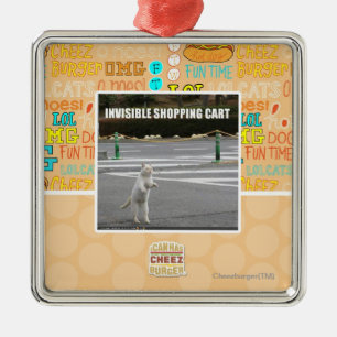 INVISIBLE SHOPPING CART METAL ORNAMENT