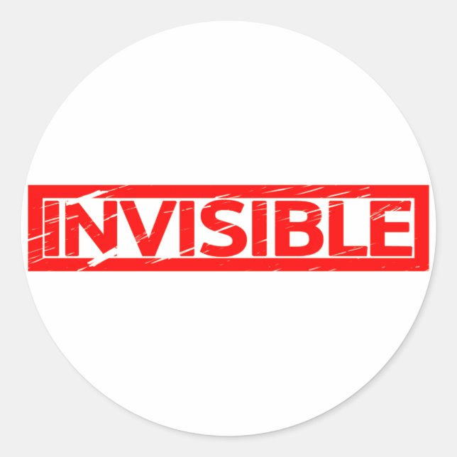 Invisible Stamp Classic Round Sticker (Front)