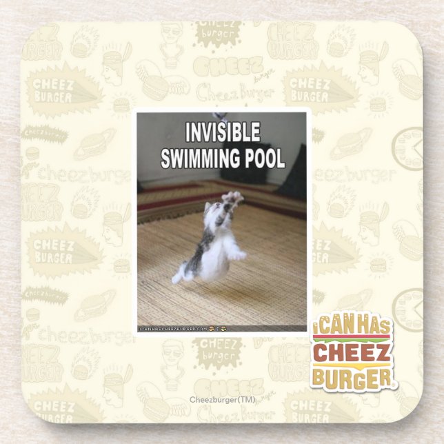 Invisible Swimming Pool Drink Coaster (Front)