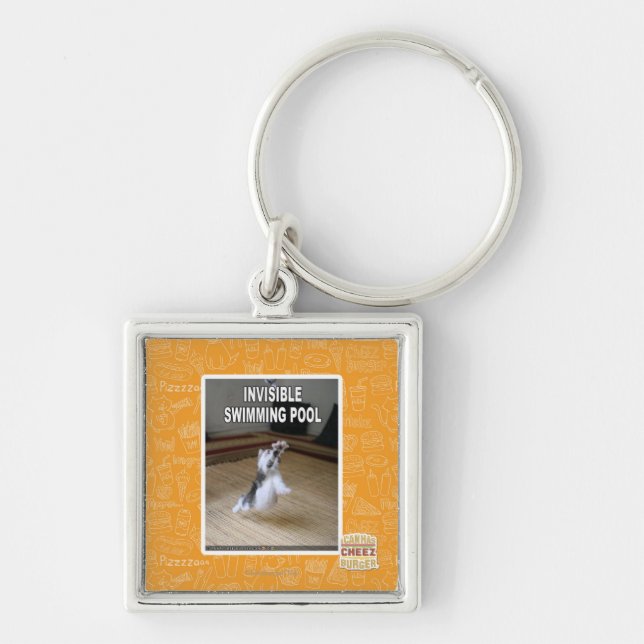 Invisible Swimming Pool Keychain (Front)