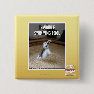Invisible Swimming Pool Pinback Button