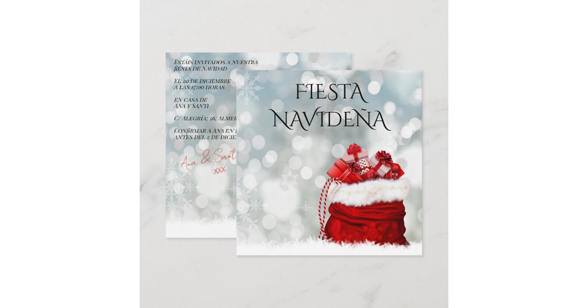 Invitación A La Fiesta Navideña Festiva Invitation | Zazzle