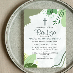 Invitacion Bautizo Elegant Aesthetic Baptism Invitation