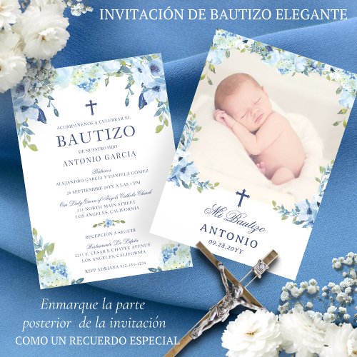 Invitacin Bautizo para Nios Spanish Baptism Invitation