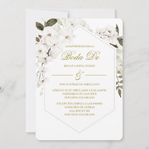Invitación Boho blanco para boda  Invitation