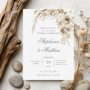 Invitación Boho Floral Wedding Invitation