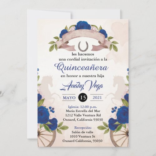 Invitacin CharroHuapango Quinceanera Invitation Invitation