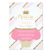 Invitación de Baby Shower para una Princes Card