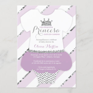 Invitación de Baby Shower para una Princes Invitation