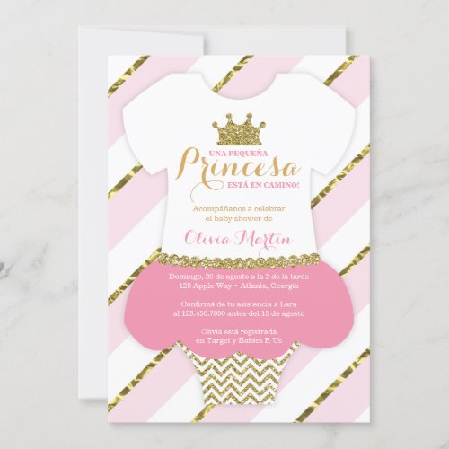 Invitacin de Baby Shower para una Princes Invitation