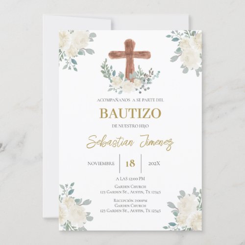 Invitacin de bautizo en espaol invitation