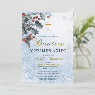 Invitación de Bautizo Y Primer Añito Invitation