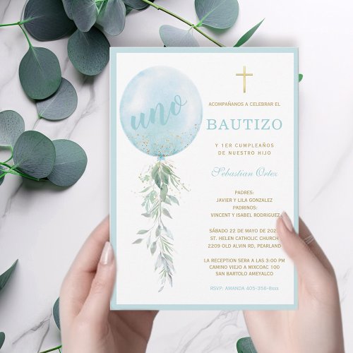 Invitacin de Bautizo Y Primer Aito Invitation