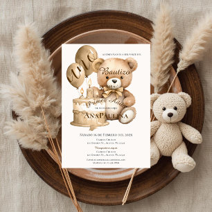 Invitación de Bautizo y primer año en español Invitation