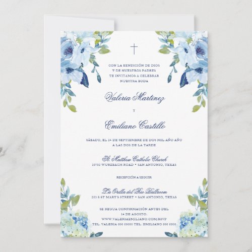 Invitacin de Boda Catlica Elegante Wedding Invitation