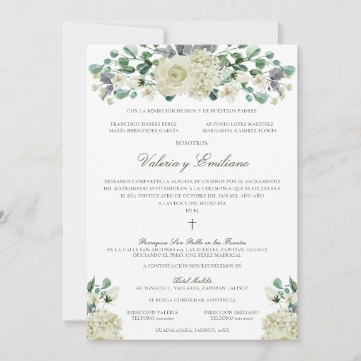 Invitación de Boda Catolica Formal Wedding Invitation | Zazzle