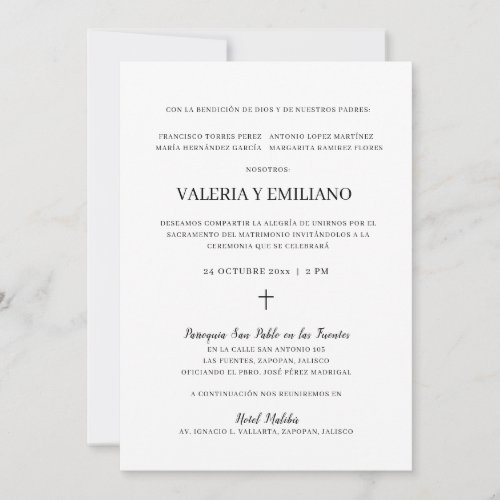 Invitacin de Boda Catolica QR Code Invitation