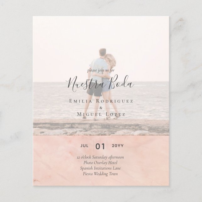 Invitación de Boda con Superposición de Fotos Flyer (Front)