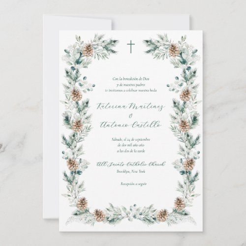 Invitacion de Boda Cristiana Spanish Wedding Invitation