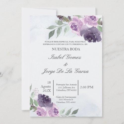 Invitacion de boda en espanol  invitation