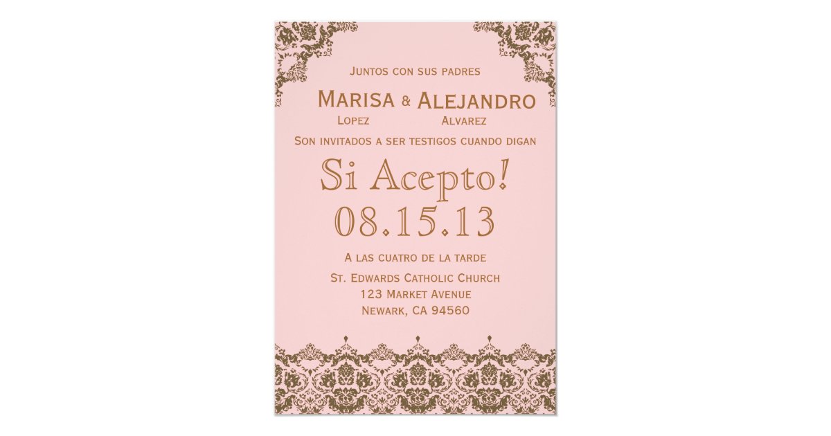 invitacion de boda en espa 241 ol wedding invitation invitaciones de boda en espanol