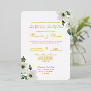 Invitación de boda gold foil  invitation