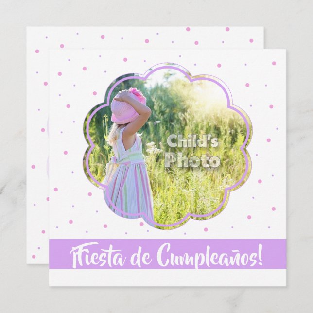 Invitación de Cumpleaños 5.25" x 5.25" Invitation (Front/Back)