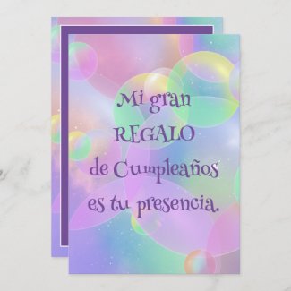 Invitación de Cumpleaños - Burbujas