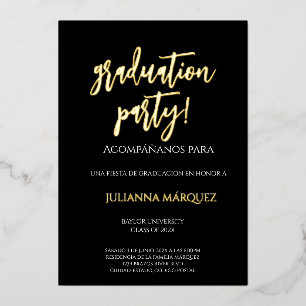 Invitación de foil para graduación invitation
