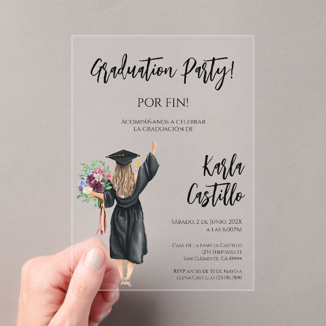 Invitacion de Graduacion  Acrylic Invitations (Insitu (Handheld))