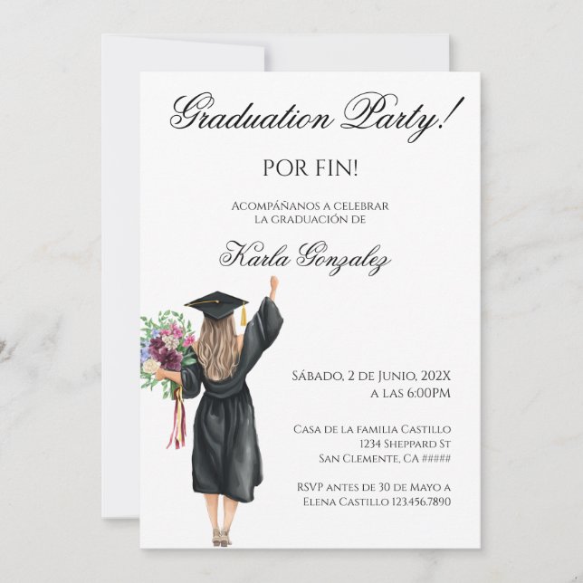 Invitacion de Graduacion  Invitation (Front)