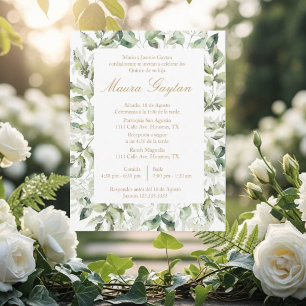 Invitación de quinceañera con marco invitation