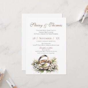 Invitación Elegant Floral Wedding Invitation