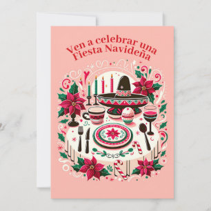 Invitación Fiesta Navideña Nochebuena Spanish Invitation