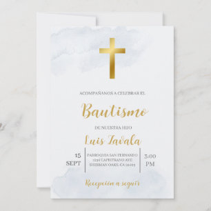 Invitación minimalista para bautismo  invitation