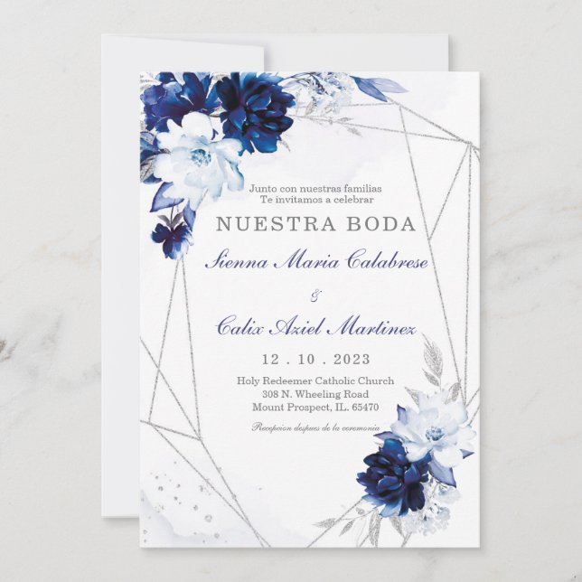 Invitacion para boda en espanol invitation (Front)