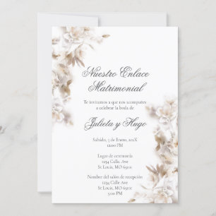 Invitación para boda ramo de flores invitation
