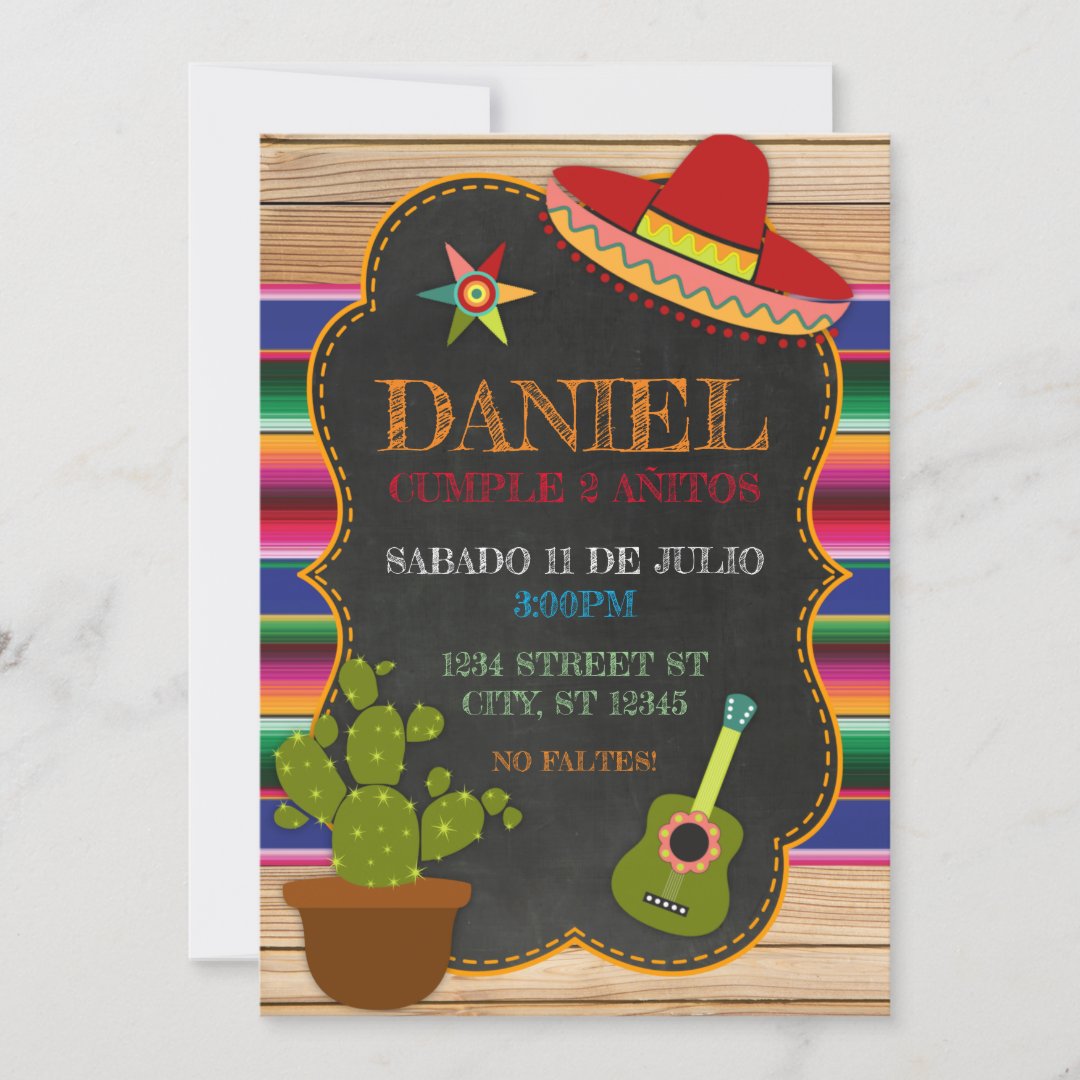 INVITACION PARA FIESTA MEXICANA INVITATION | Zazzle