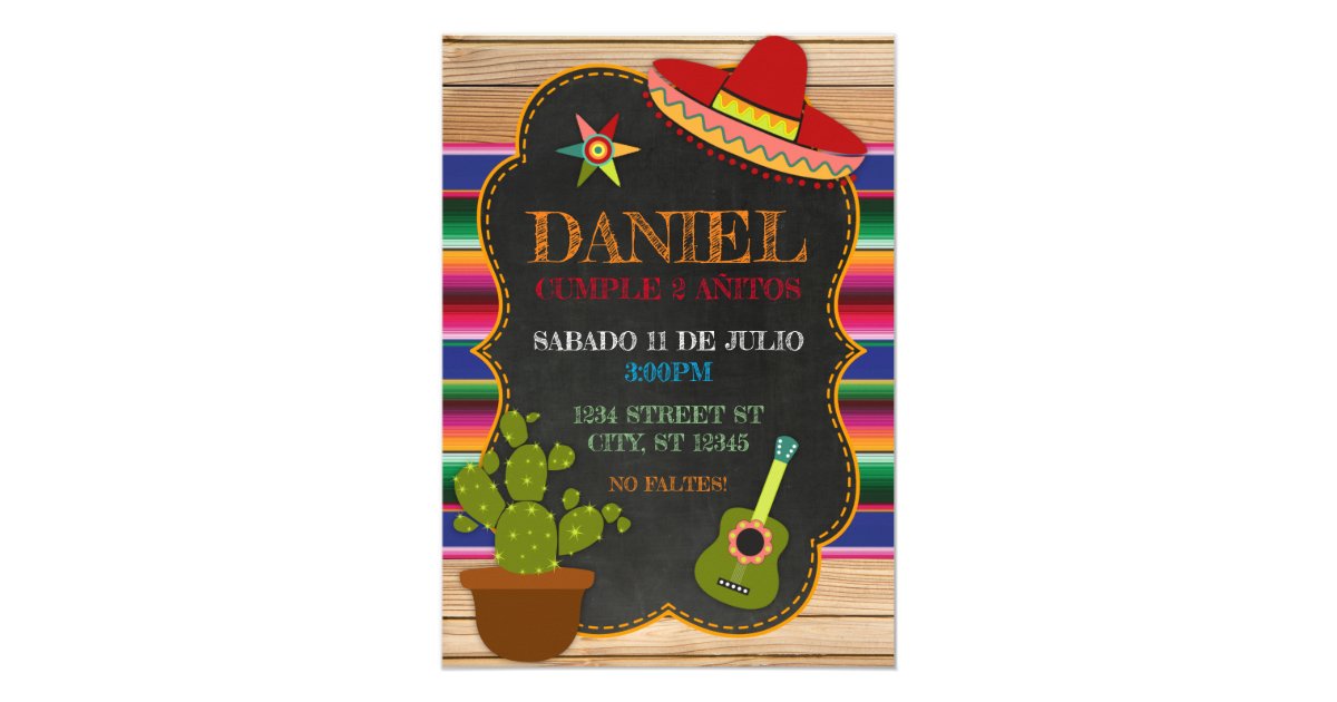 INVITACION PARA FIESTA MEXICANA INVITATION | Zazzle.com