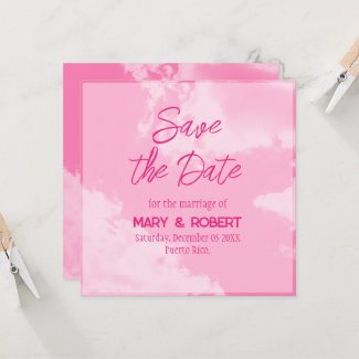 Invitación Save the Date - Sky - Rosa