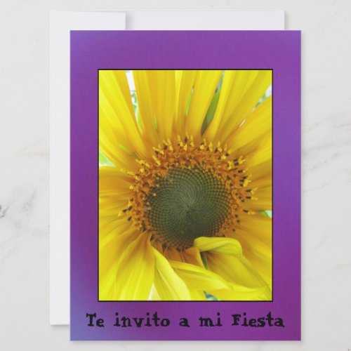 Invitacin _ Te invito a mi Fiesta _ Girasol Invitation