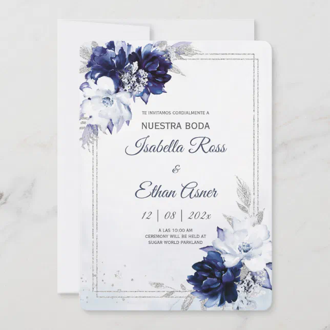 Invitaciones En Espanol Para Bodas Invitation | Zazzle