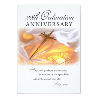Invitation 20th Ordination Anniversary, Cross Can