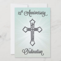 Invitation 25th Anniversary of Ordination, Silver