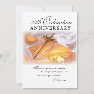 Invitation 25th Ordination Anniversary, Cross Can