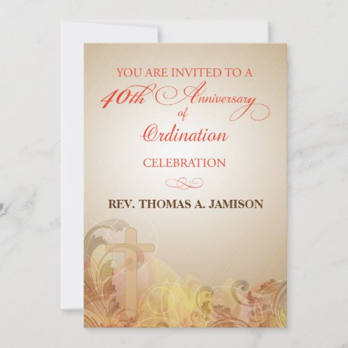 Invitation 40th Anniversary of Ordination Blessin Invitation