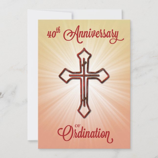 Invitation 40th Anniversary of Ordination, Ruby Cr (Front)
